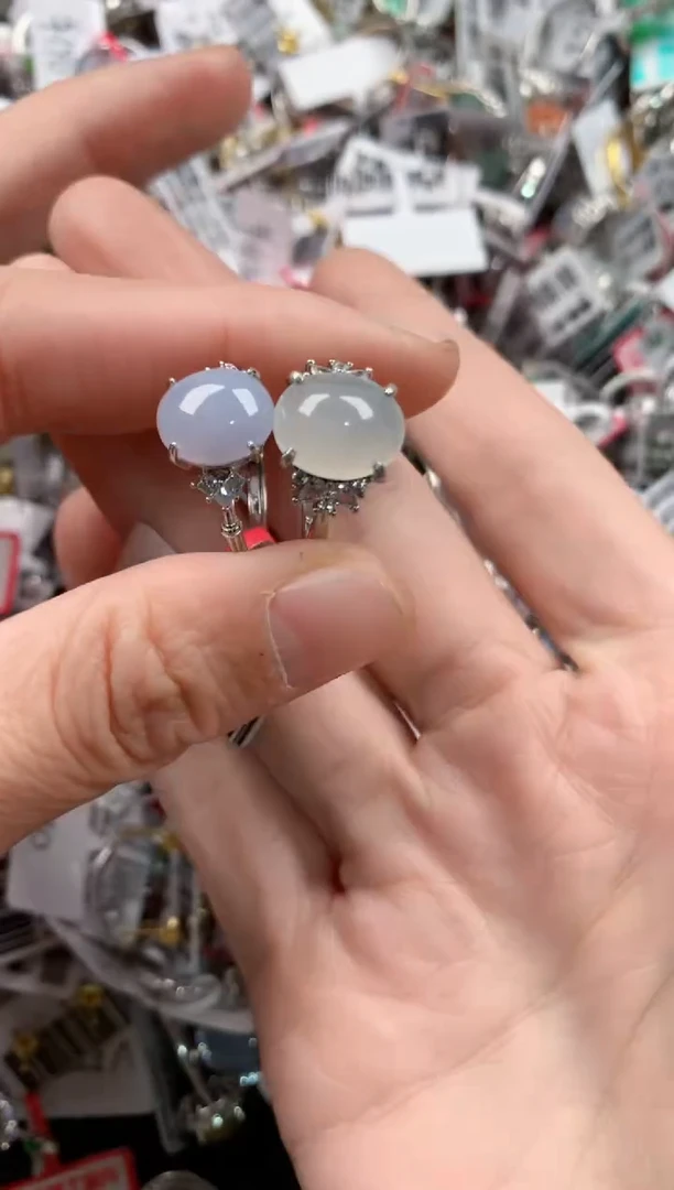 银S925镶嵌戒指翡翠9999-----2