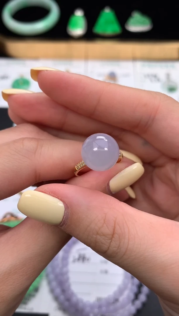 18K金镶嵌定制翡翠48小时鉴赏期 退货不扣服务费