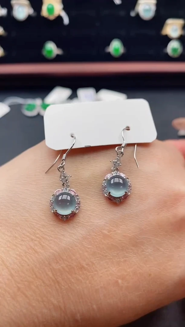 银S925镶嵌戒指翡翠1