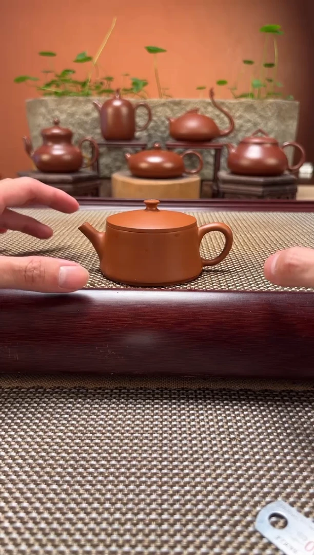 茶壶紫砂超薄胎云柱 原矿朱泥 纯手制