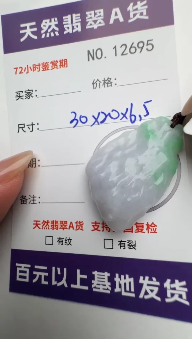 【闪购商品】翡翠颈饰未镶嵌原石12695