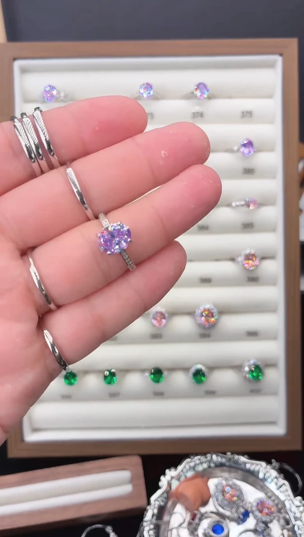 银S925镶嵌戒指碧玺123456456