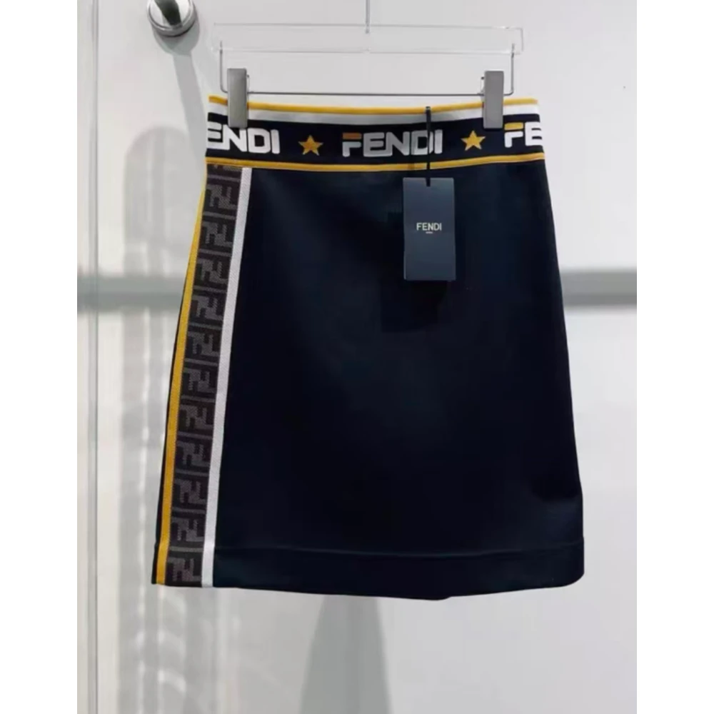 未使用 FENDI/芬迪 芬迪半裙  黑黄/42
