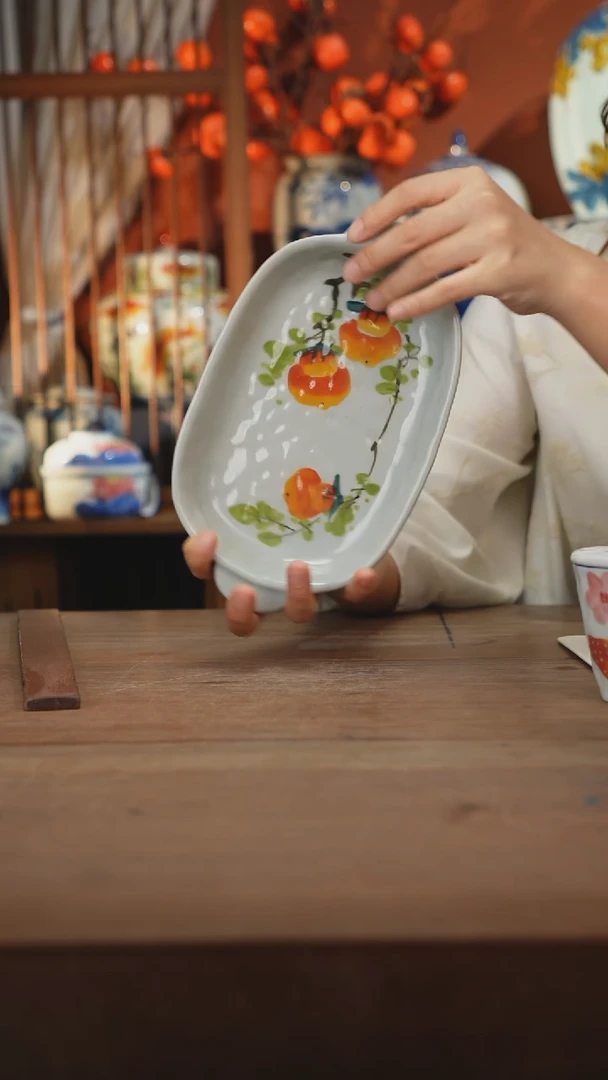 瓷片景德镇设计师釉下手绘陶瓷餐具