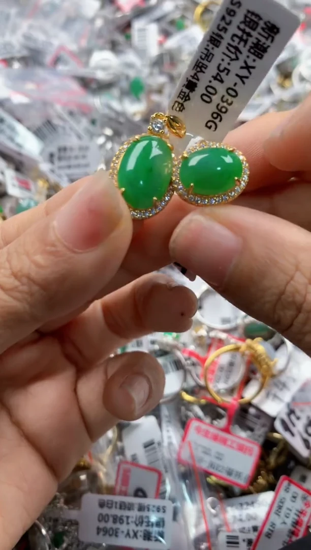 银S925镶嵌戒指翡翠555    3