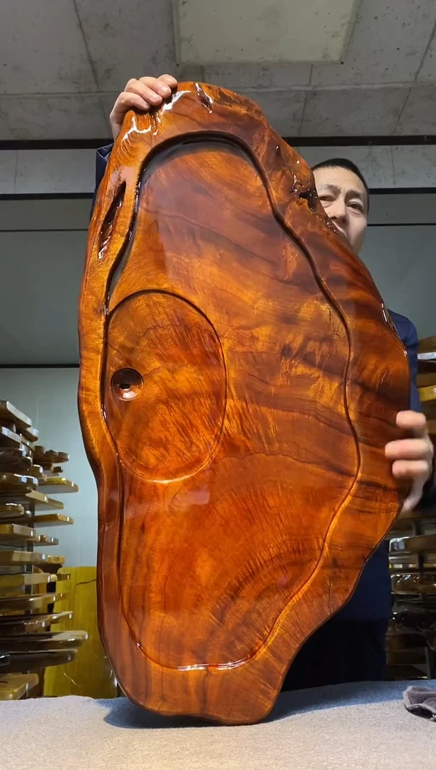 实木原木茶盘 一物一拍(不含配件）