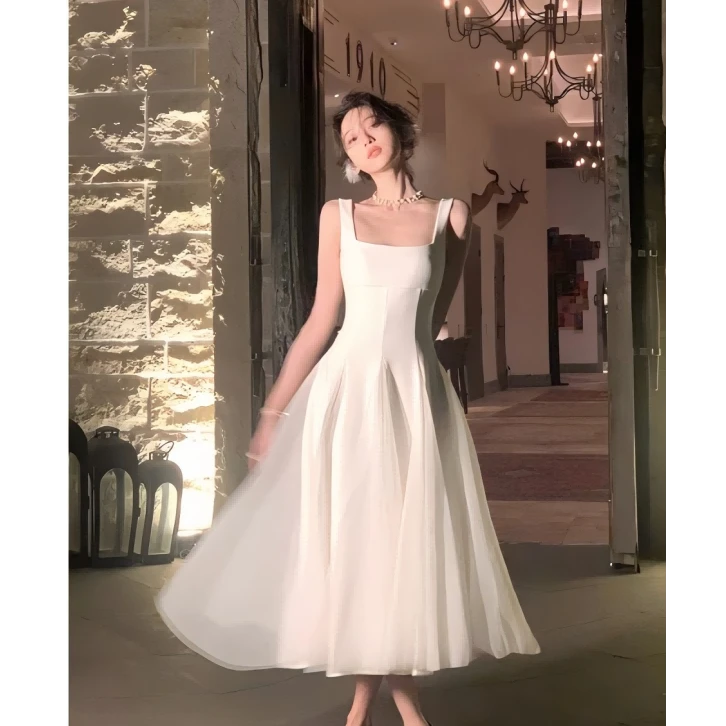 从一专属【圆舞曲】吊带网纱蓬蓬仙女高级感长裙子CY-S23031