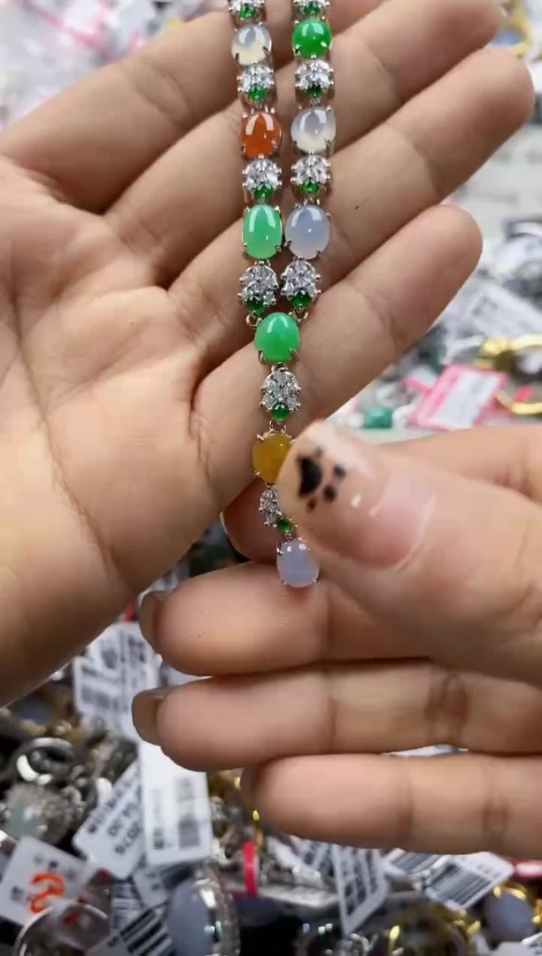 银S925镶嵌戒指翡翠222     7