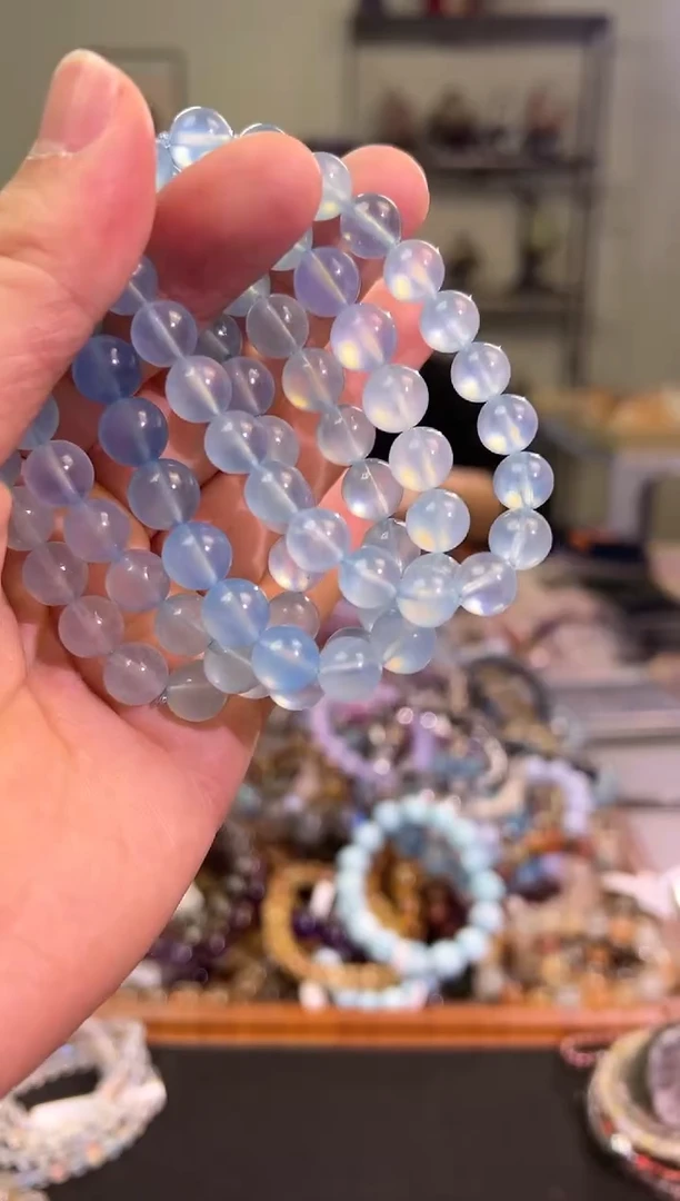 【闪购商品】海蓝宝石手链未镶嵌9＋mm海蓝宝手串（多样性发其一）