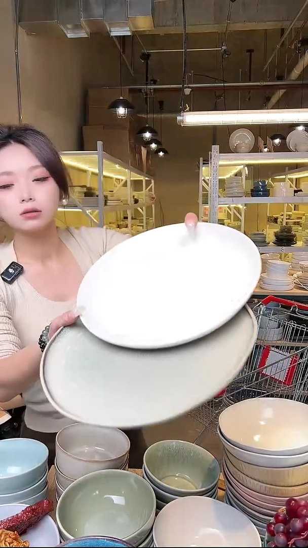瓷69外贸尾货高温釉下彩陶瓷餐具默认微瑕