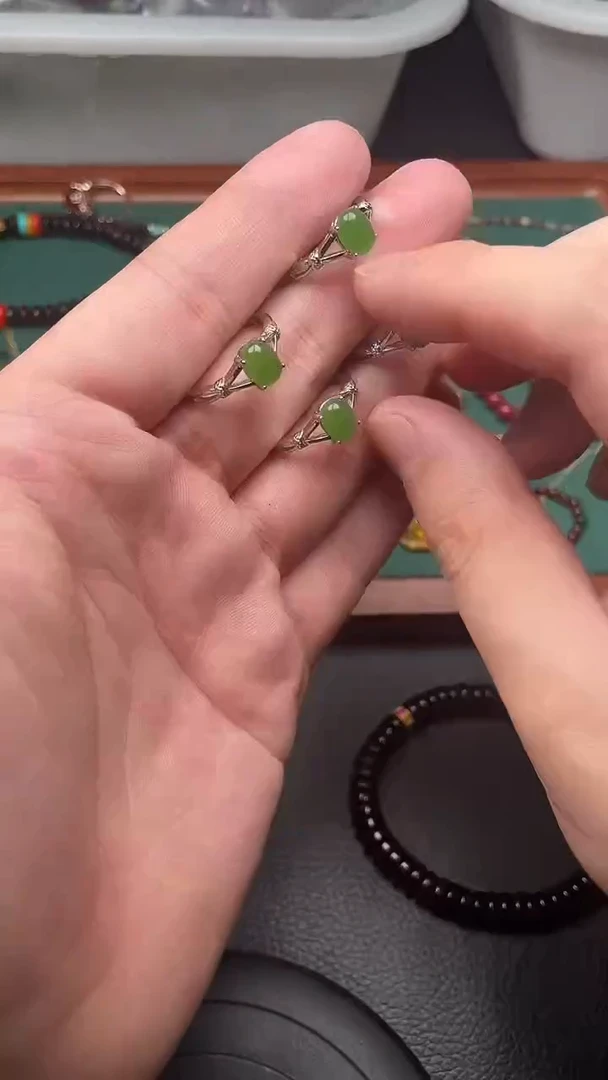 和田玉戒指未镶嵌多样性发货拍一发一