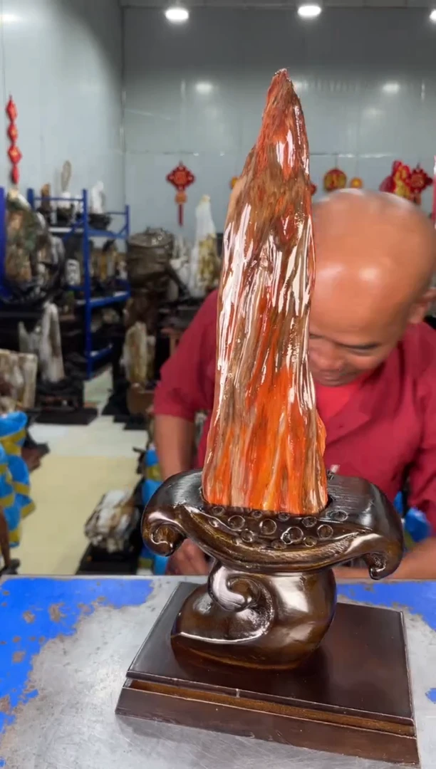 【闪购商品】硅化玉摆件未镶嵌52