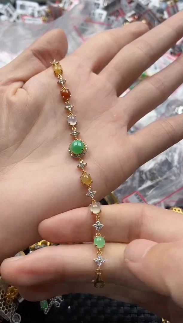 翡翠戒指银S925镶嵌333------8