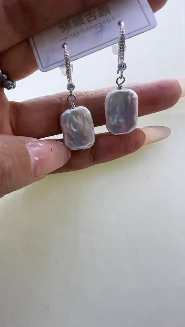 【闪购商品】淡水珍珠耳饰银S925镶嵌155