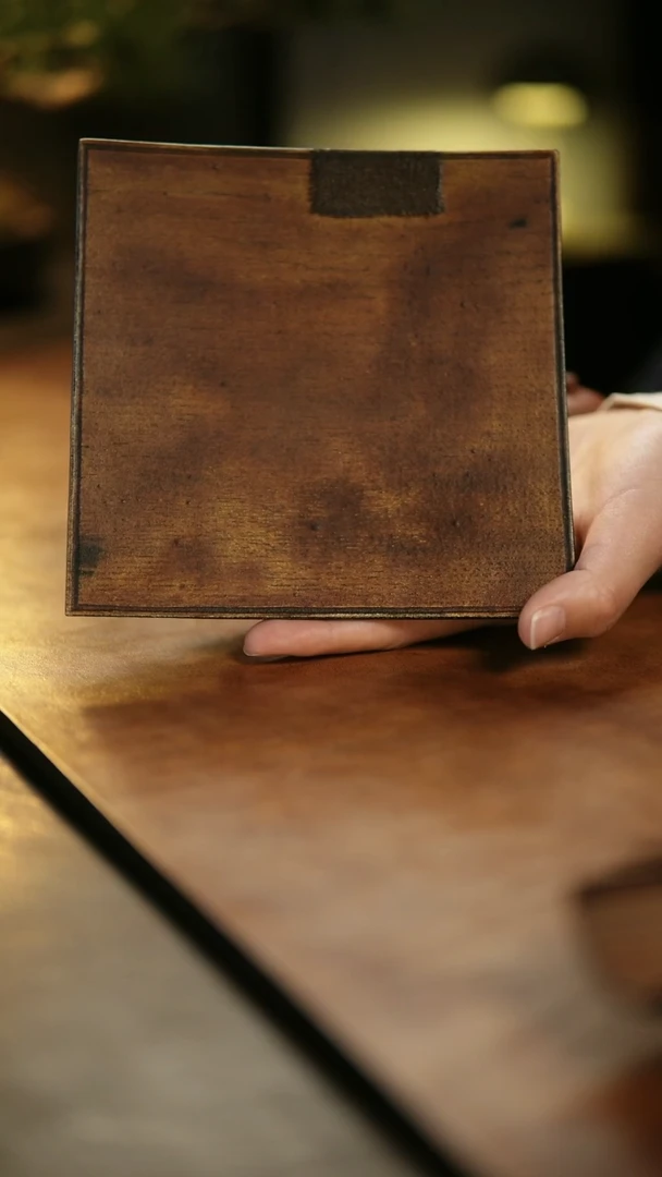 赤具木胎大漆方形壶承