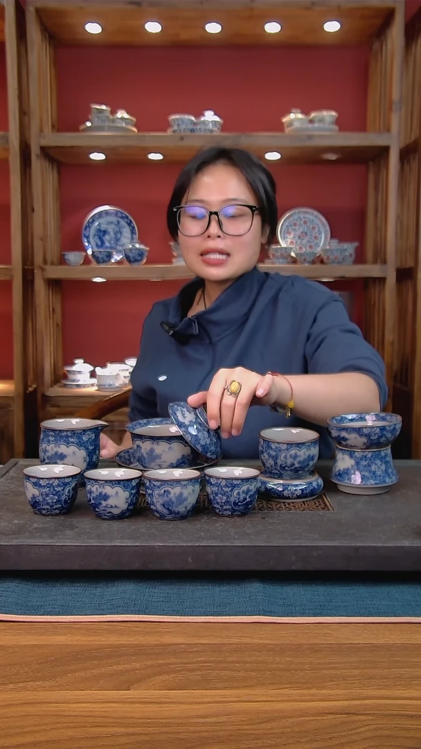 简装家用款9件套 老陶泥开片纹陶瓷茶具