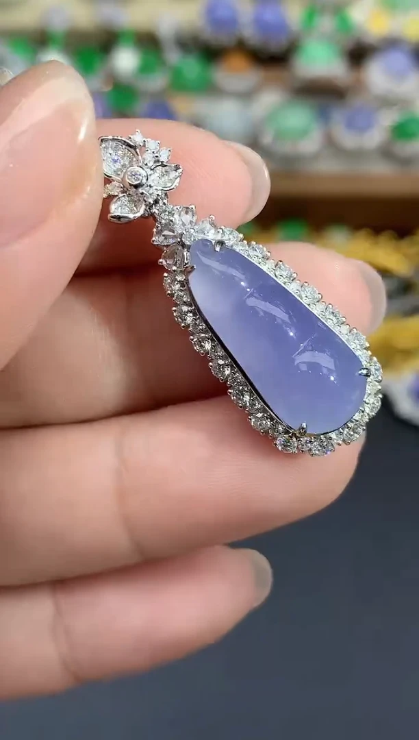 翡翠18K金镶嵌颈饰711-春日珠宝