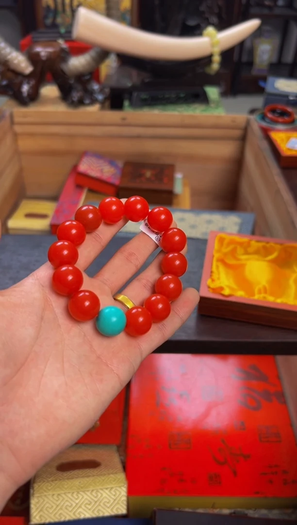【闪购商品】和田玉1未镶嵌——————————————红玉手串