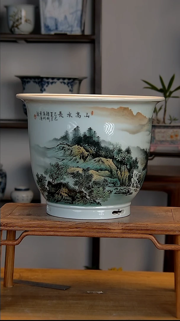 景德镇陶瓷手工花盆