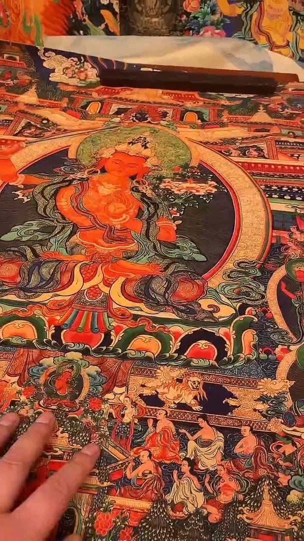 装裱画精美唐卡tk16095