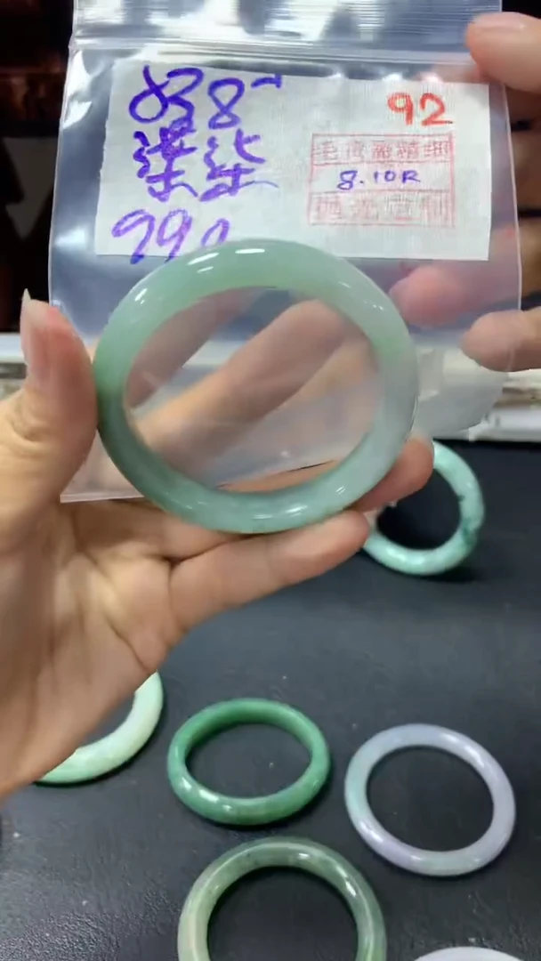 未镶嵌定制翡翠ღ***?92毛货需精细抛光定制+多样性发1+990