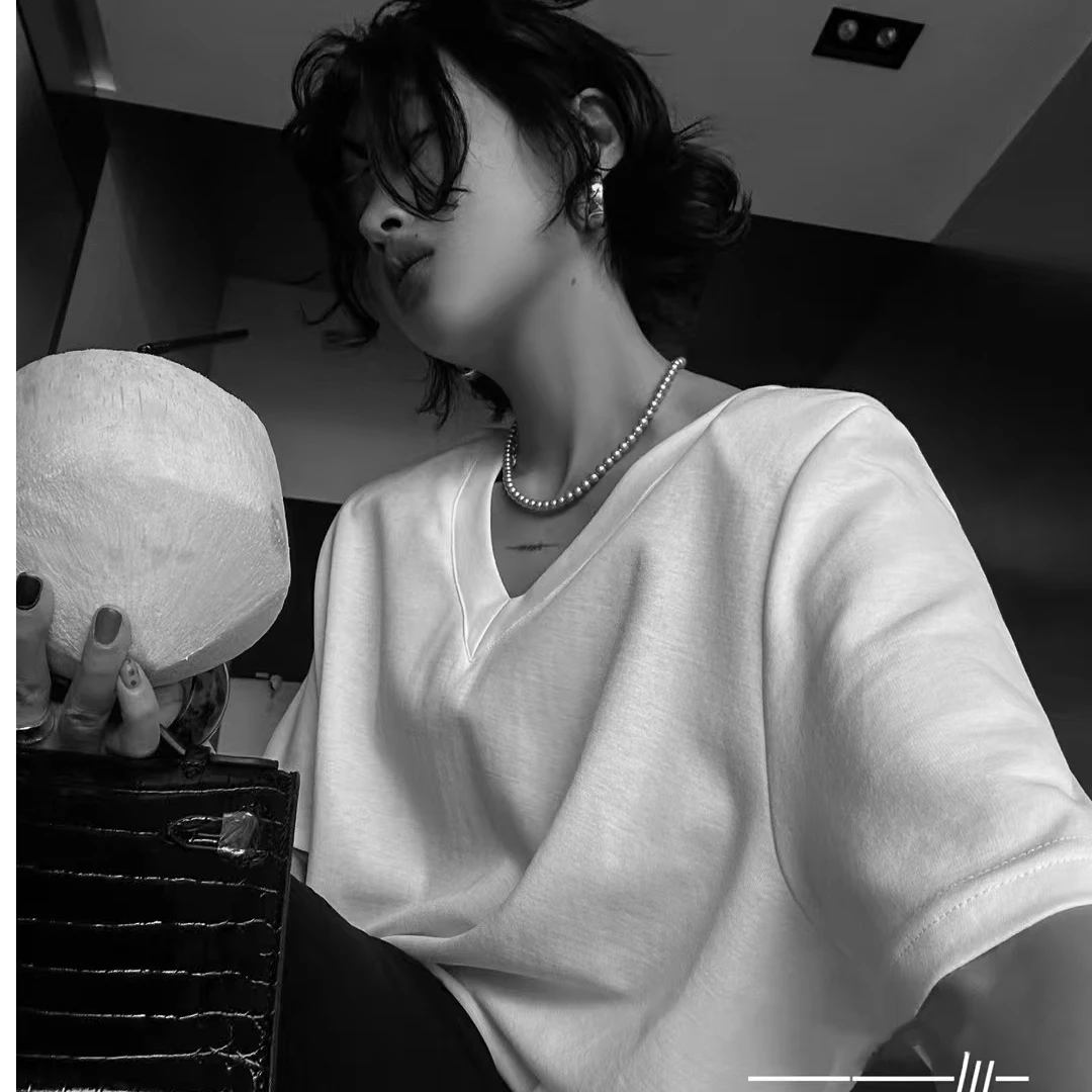 《嘉怡推荐》2025后背设计拼蕾丝短袖