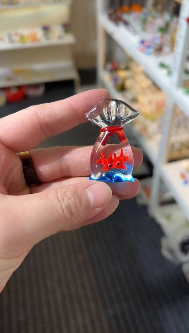 手工艺品琉璃双鱼鱼袋