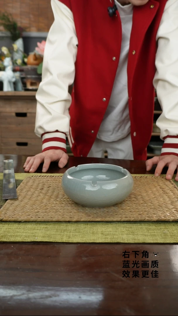 陶瓷禅定烟灰缸B-13次品