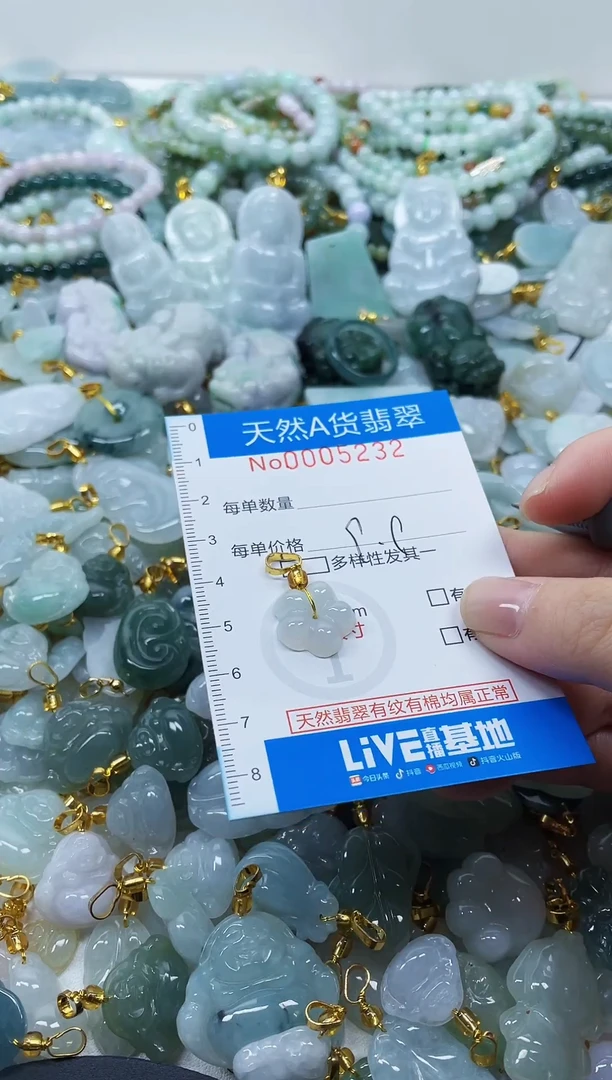 颈饰未镶嵌翡翠净货挂件-5232