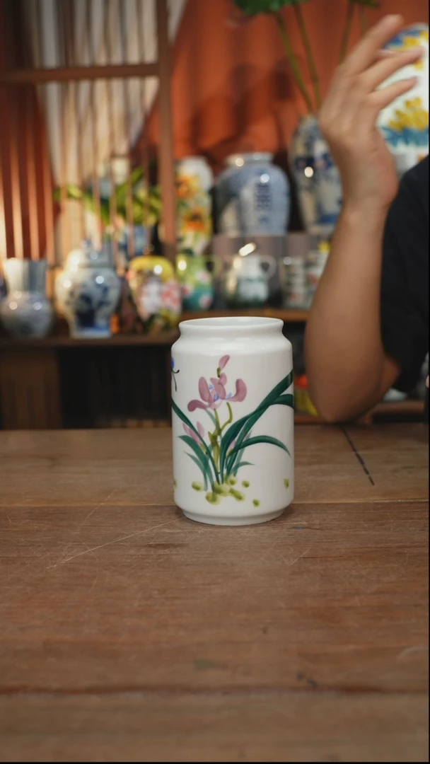 瓷片【简家甄选】景德镇设计师釉下手绘陶瓷餐具