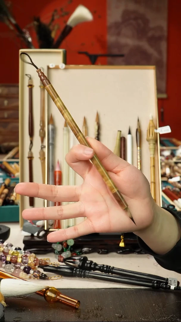 17号孤品高货毛笔链接 清水试笔 蘸墨不退