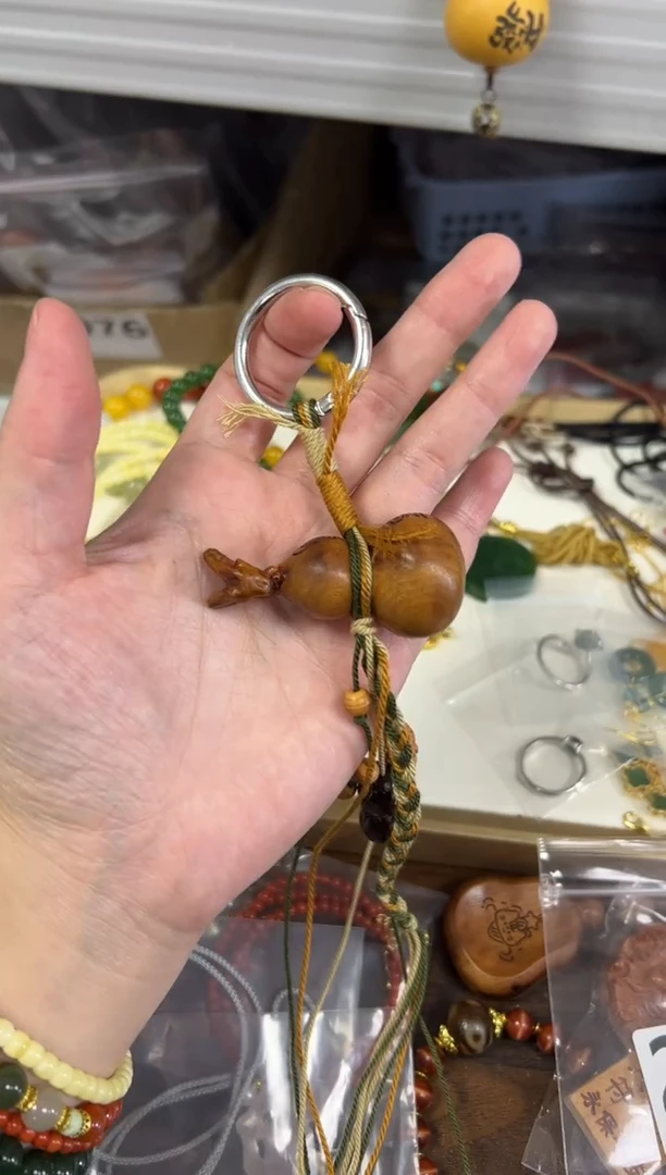枣木吊坠葫芦紫金鼠雷击枣木编制款挂件[2413]