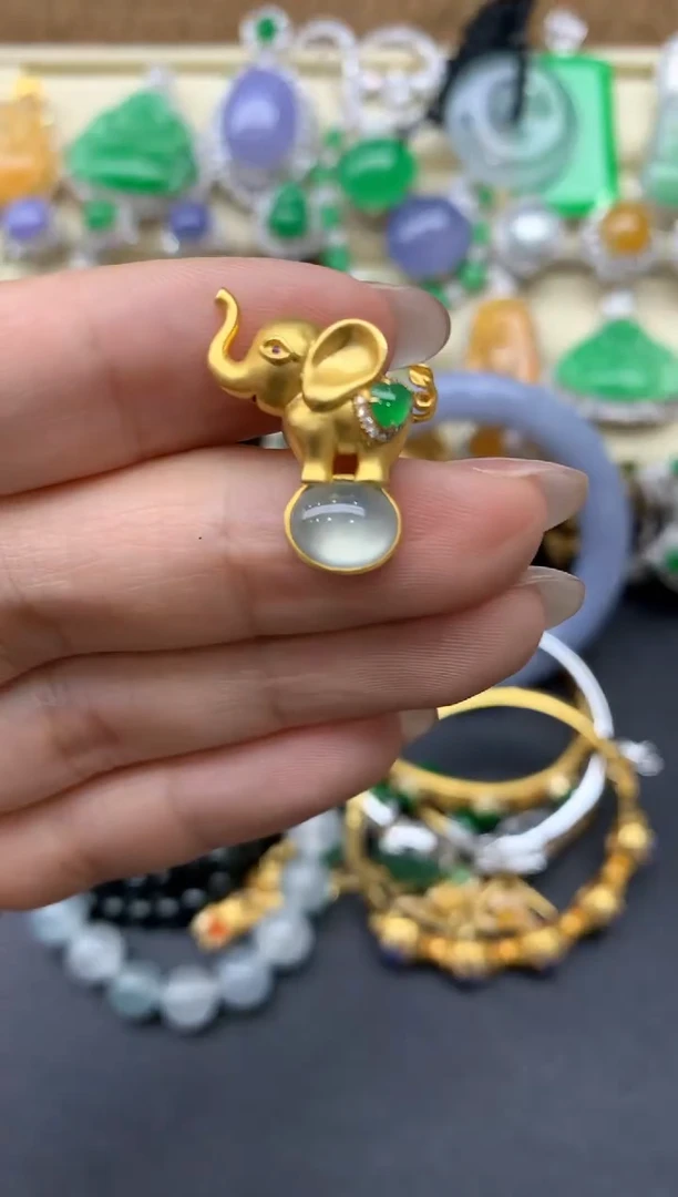 【闪购商品】翡翠颈饰18K金镶嵌499-中国好珍宝