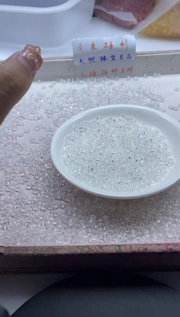 未镶嵌颈饰水晶w1400白水晶切面算盘4mm*50颗