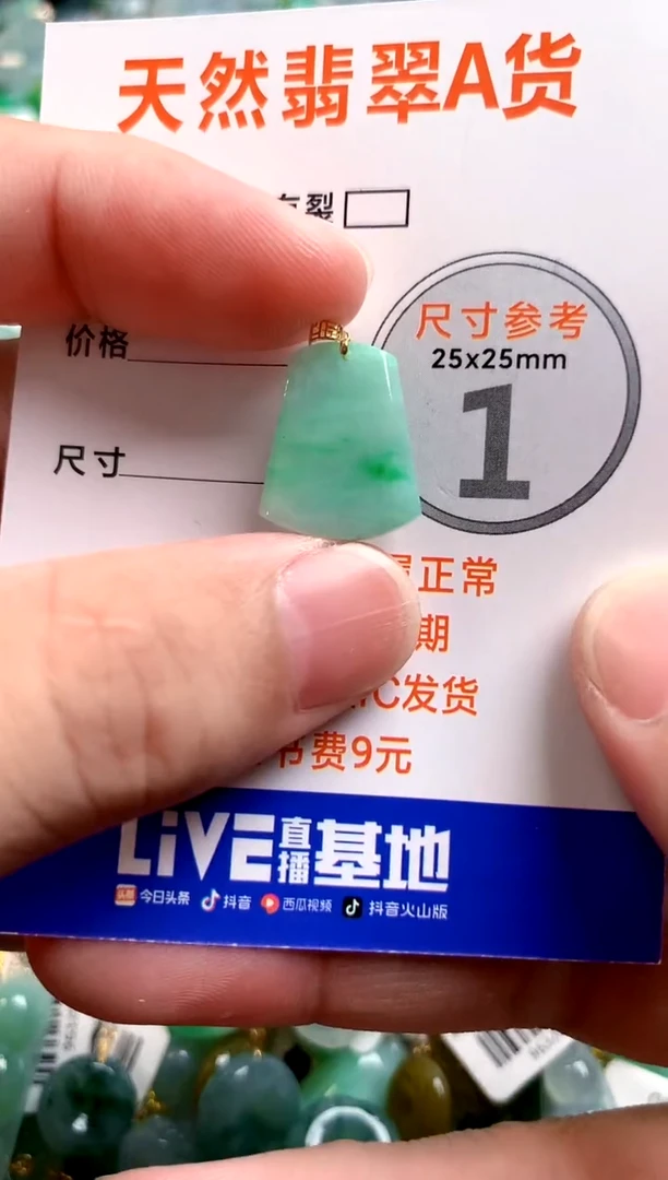 颈饰18K金镶嵌翡翠0869044431