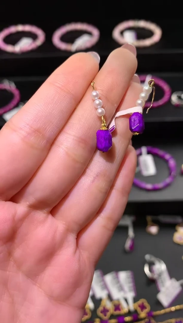 【闪购商品】苏纪石（舒俱来）.18K金镶嵌舒俱来耳饰