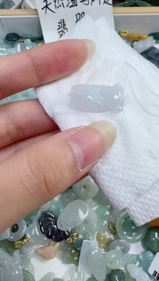 翡翠裸石464号，A货翡翠