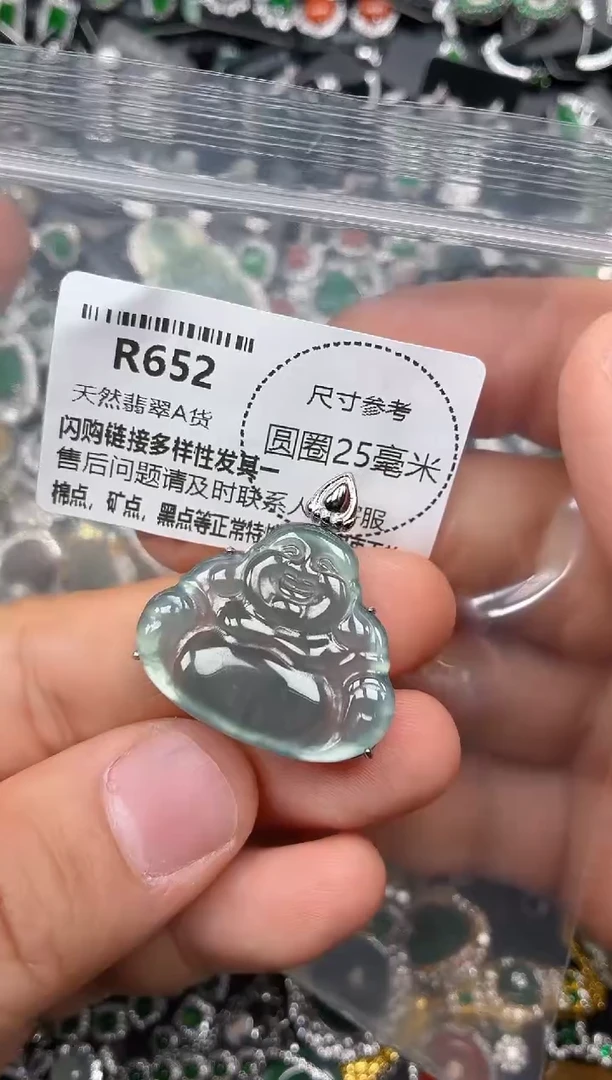 翡翠未镶嵌颈饰R652吊坠