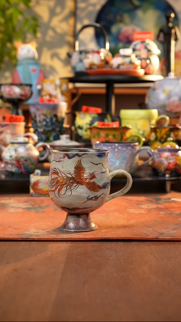 瓷片景德镇手工手绘1015