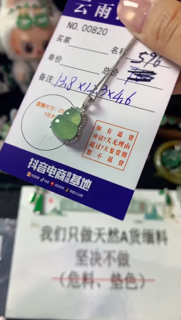 翡翠银S925镶嵌颈饰翡翠