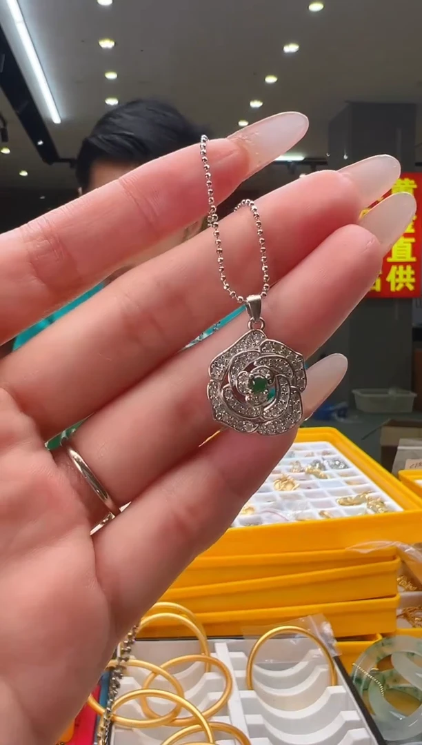 【闪购商品】翡翠颈饰银S925镶嵌【SG】0207022