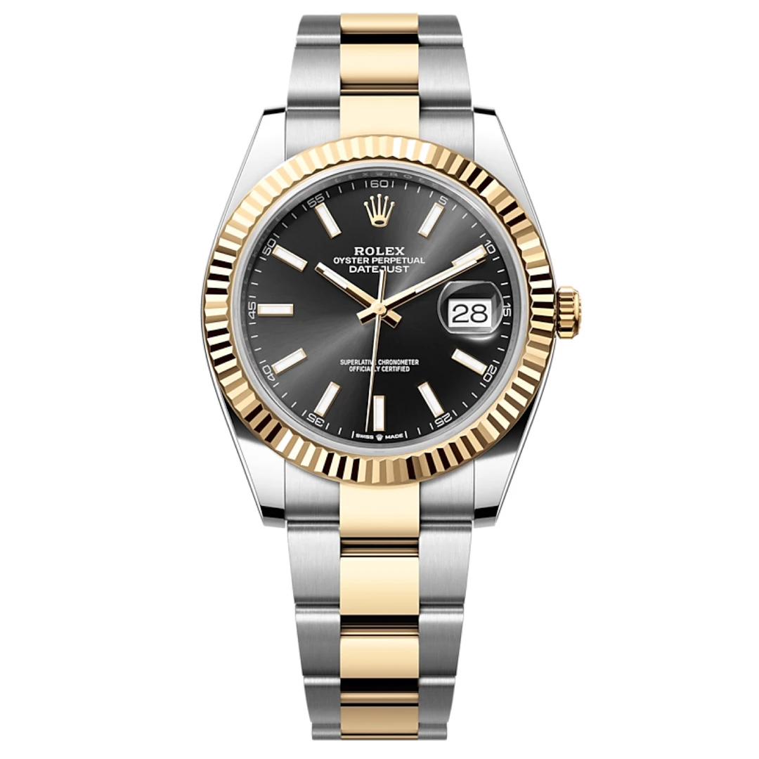 99新 Rolex/劳力士 日志型 m126333-0013 黄金钢 41m  22年全套