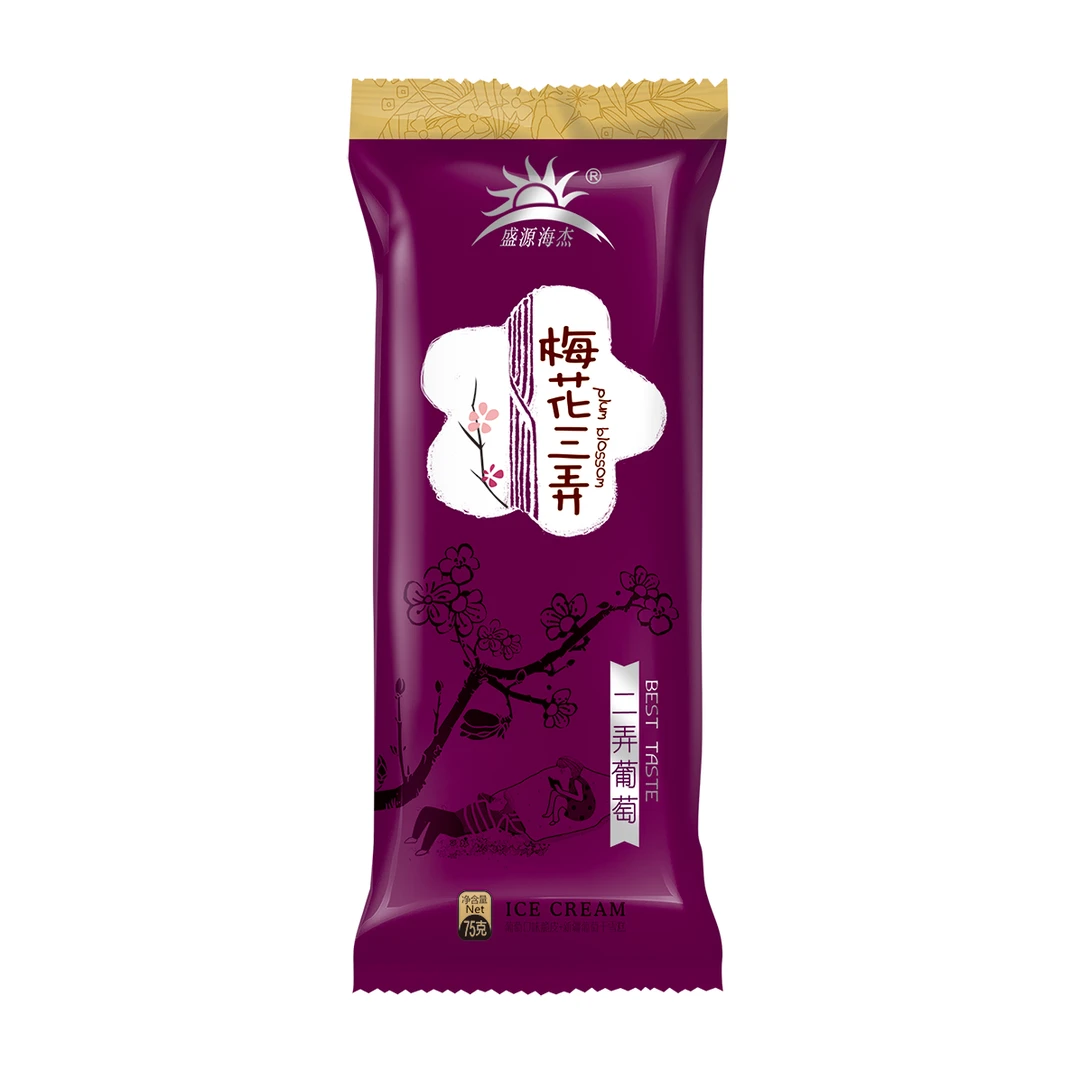 盛源海杰梅花三弄雪糕葡萄味 65g