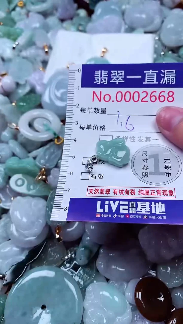 吊坠(不含链)未镶嵌翡翠2668