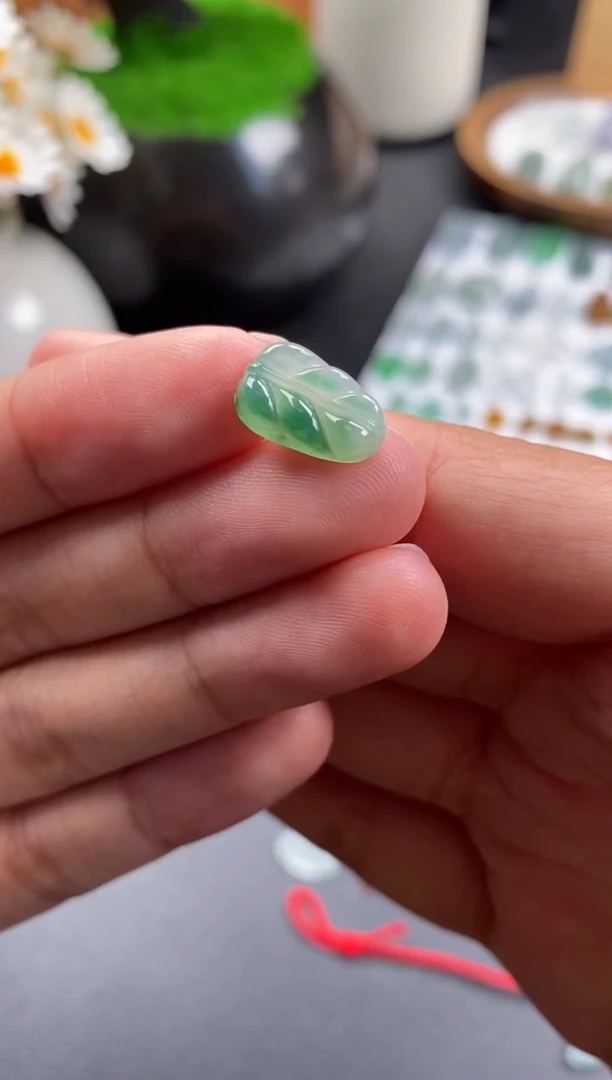 散珠翡翠冰种叶子