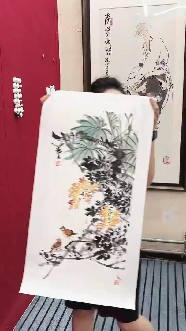 国画吴老师绘画作品 带荣宝斋宁波证书