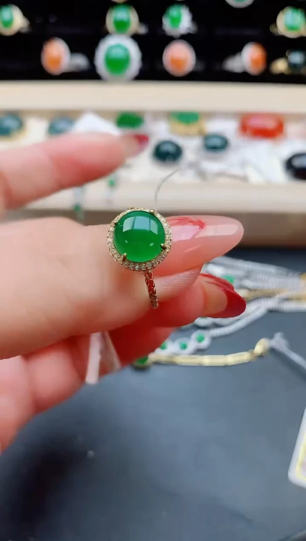 【闪购商品】翡翠戒指银S925镶嵌5080550