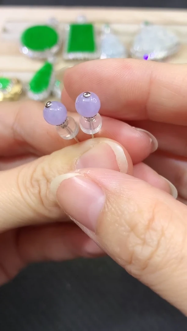 18K金镶嵌翡翠耳饰42|2980