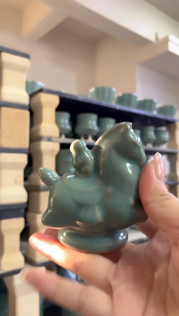 夜*廷怀窑仿古釉茶宠马上封侯