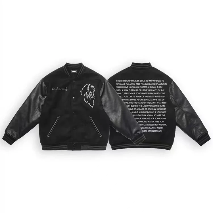 字母设计小众棒球服美式高街国潮牌Vibe风夹克外套